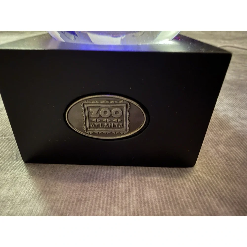 Zoo Atlanta LED Color Changing Glass Globe Night Light w/ Black Base